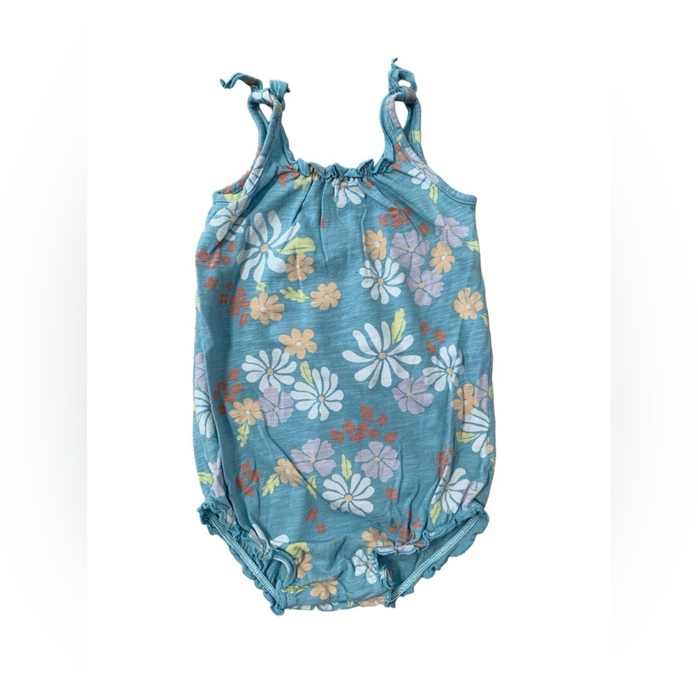 Little Co. Size 24 Months Organic Floral Bubble Romper